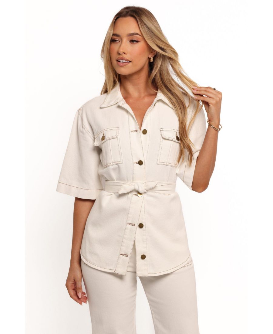 

Женская джинсовая рубашка Lepal Petal and Pup, White