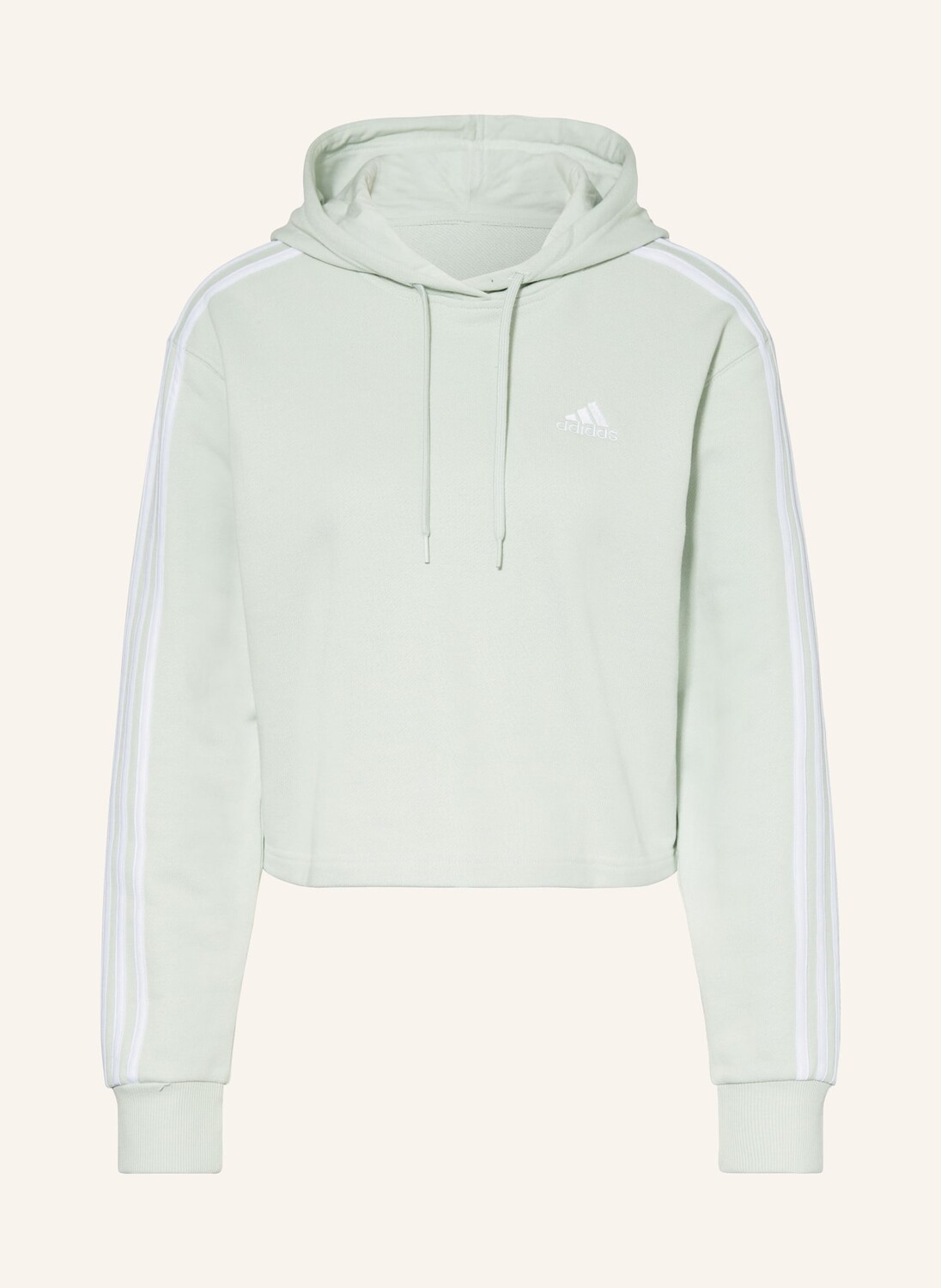 

Укороченная толстовка с капюшоном Adidas, зеленый