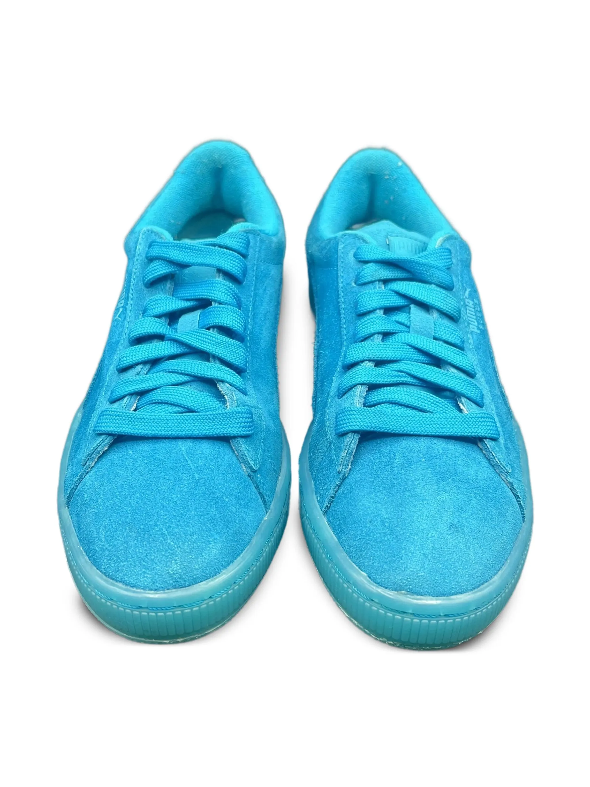 Кроссовки Suede Iced Fluo Atomic Puma Kids, синий — фото 4