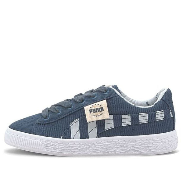 

Кроссовки basket canvas little 'time 4 change - dark denim' Puma, синий