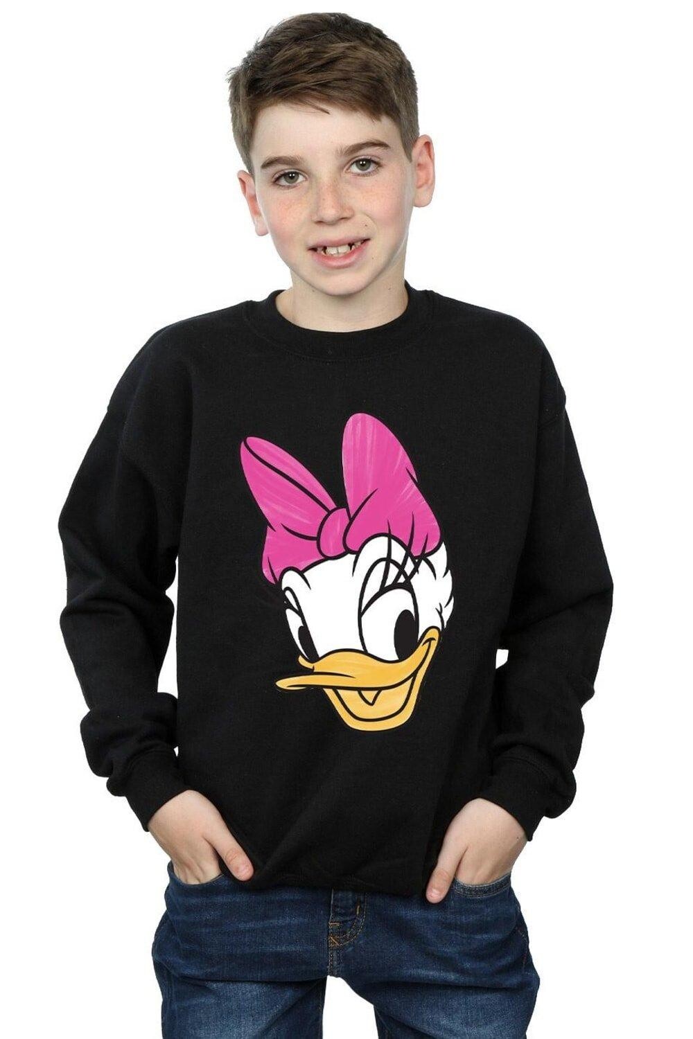 

Толстовка с рисунком Daisy Duck Head Disney, черный