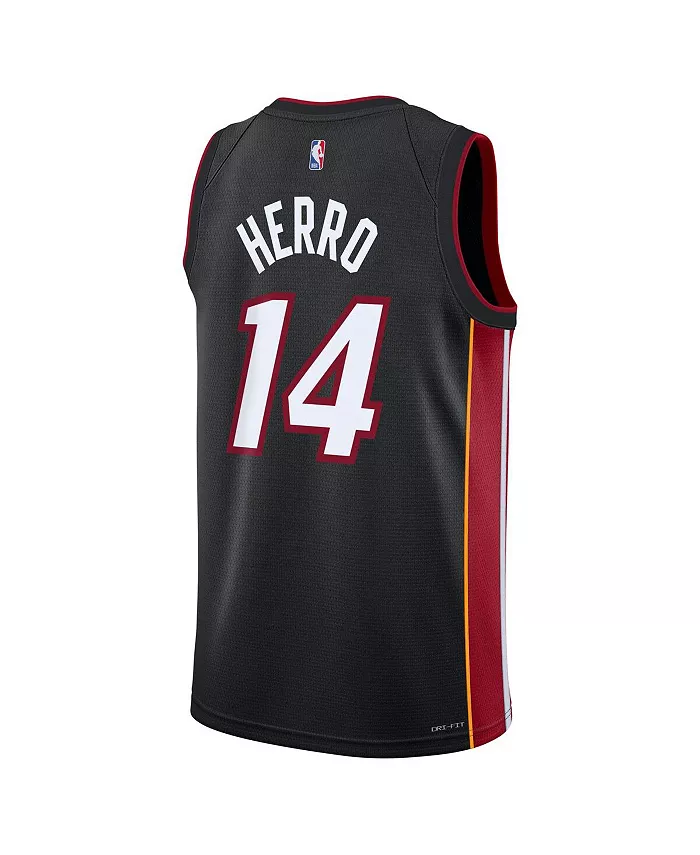 Футболка баскетбольная Miami Heat Tyler Herro для подростков - Icon Edition, черная Nike — фото 3