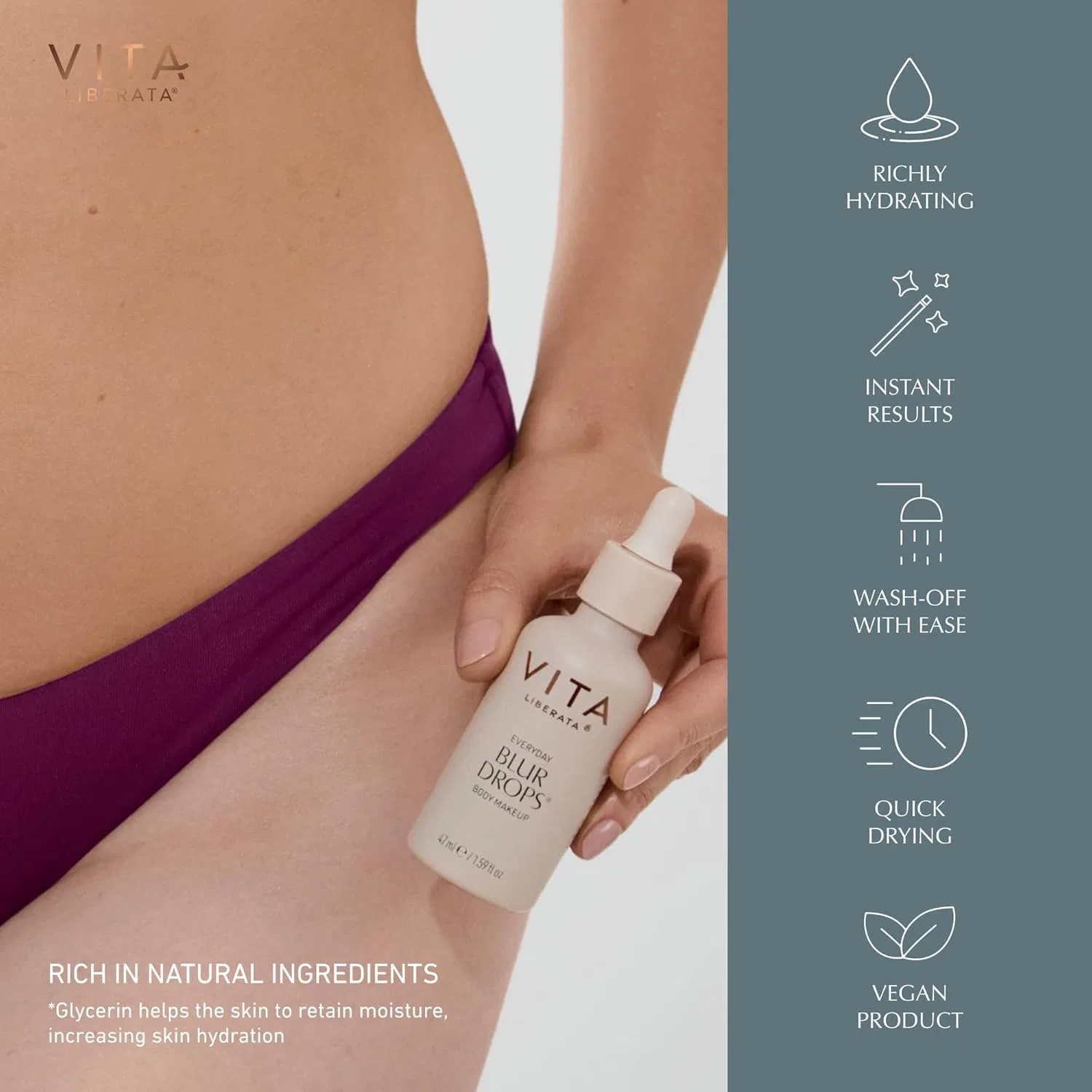 Лосьон для тела Vita Liberata Everyday Body Blur Drop Medium 1.59 Fl Oz — фото 4