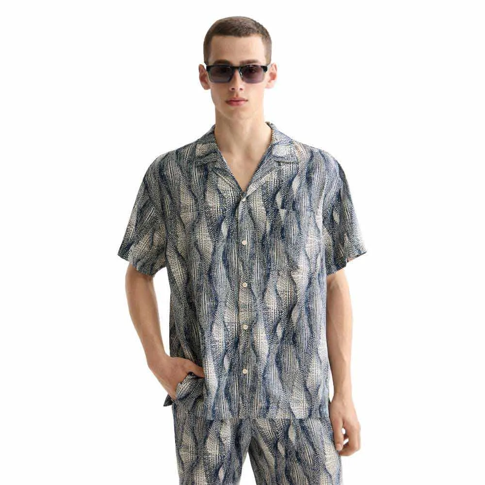 

Рубашка с коротким рукавом Scotch & Soda Printed Tencel, серый