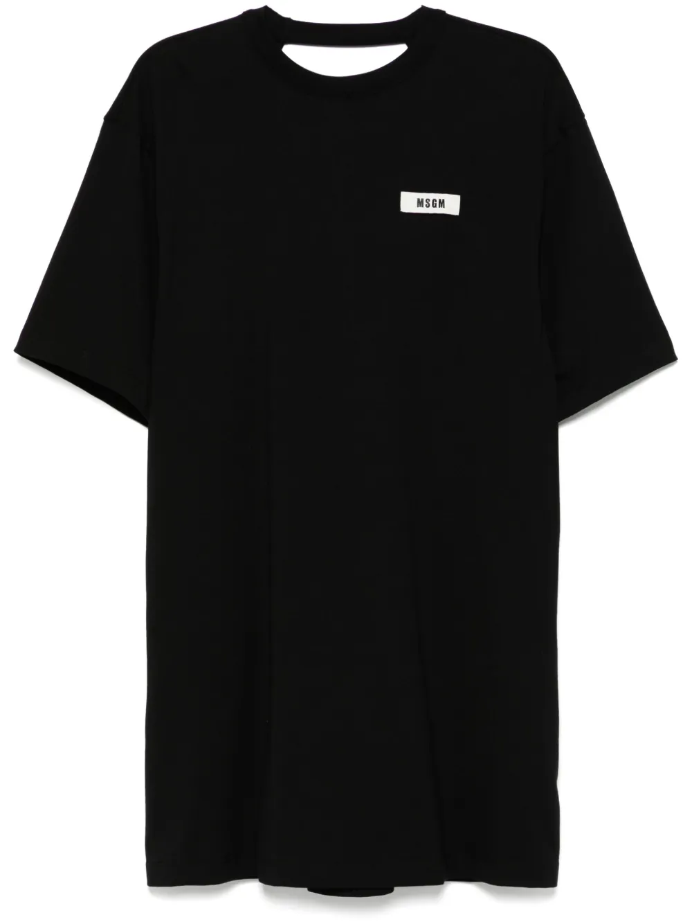 

Платье с вышитым логотипом MSGM, черный