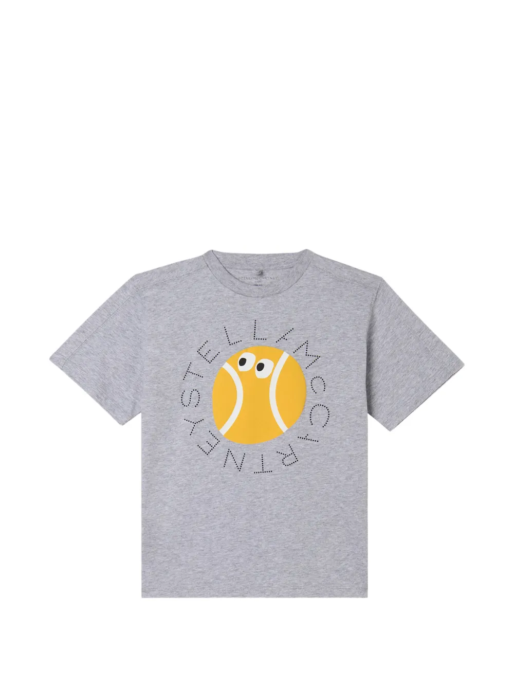 

Футболка с графикой теннисного мяча Stella Mccartney Kids, серый