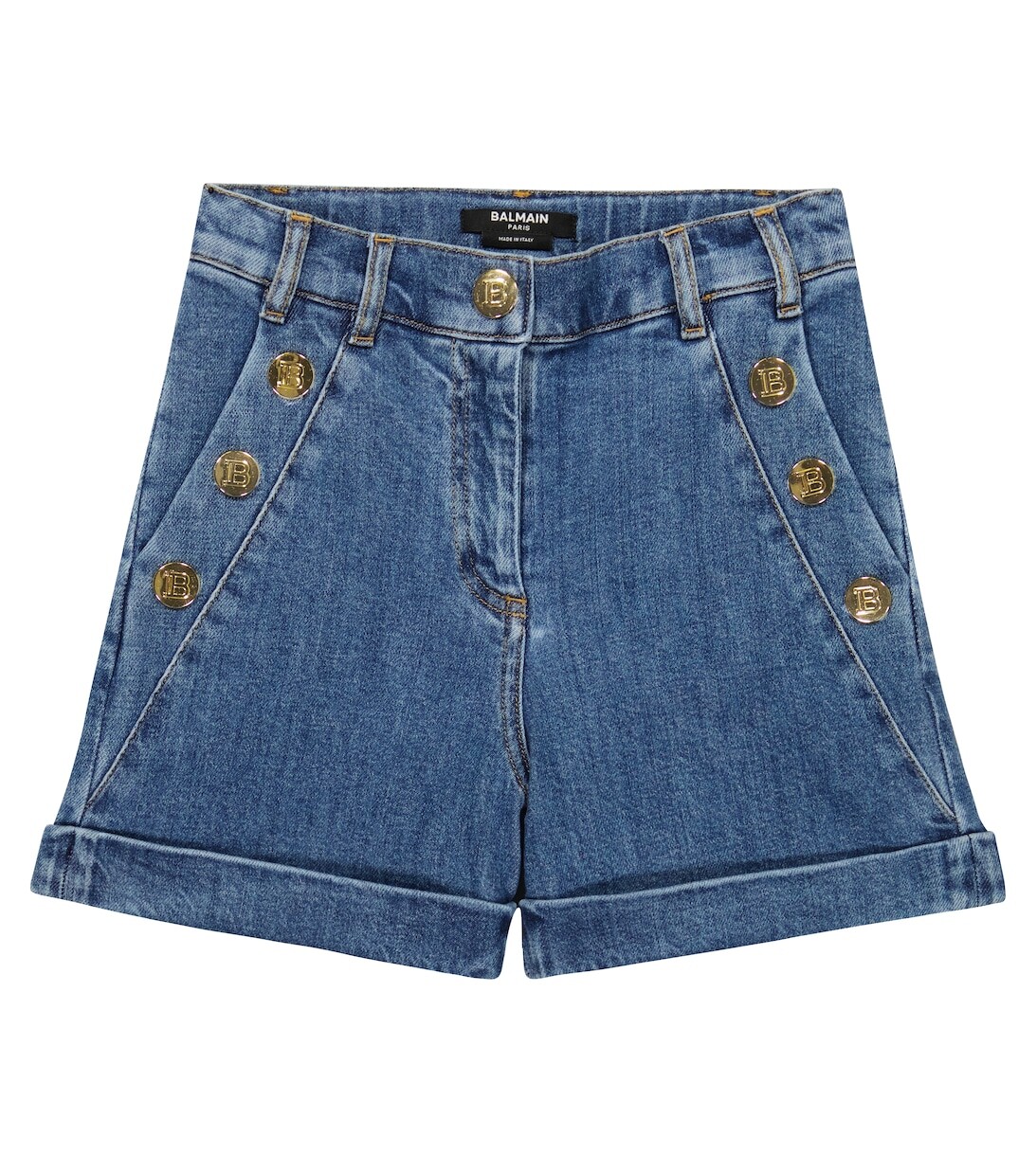 

Джинсовые шорты Balmain, синий