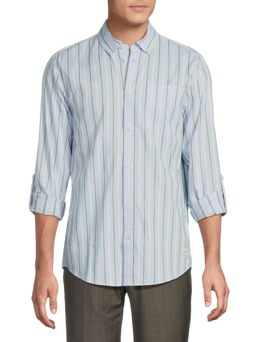 

Рубашка из хлопка классического кроя Scotch & Soda, цвет Medium Blue