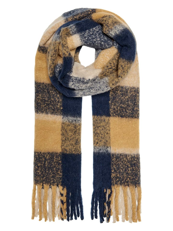 

Шарф ONLY, цвет camel/dunkelblau