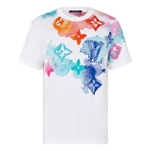 

Футболка LOUIS VUITTON SS21 Water Printing Male Colors, цвет tan