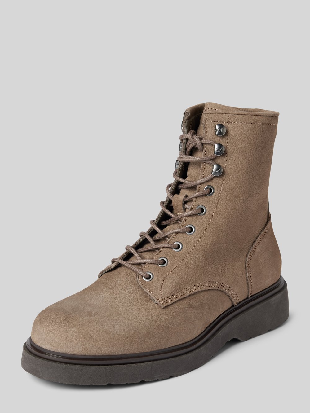 

Кожаные ботинки на молнии модель 'LACE UP' CK Calvin Klein, бежевый