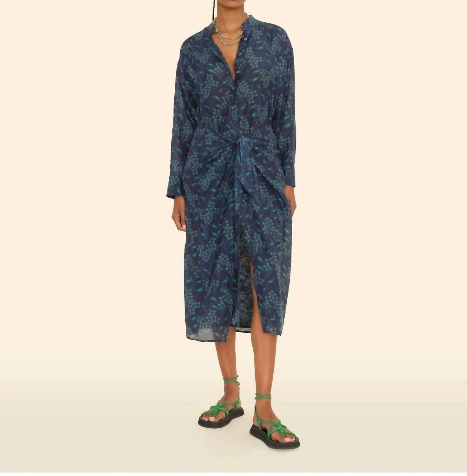 

Платье миди Alana в темно-зеленом цвете XIRENA