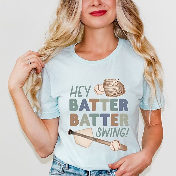 

Футболка с принтом Hey batter batter swing Simply Sage Market