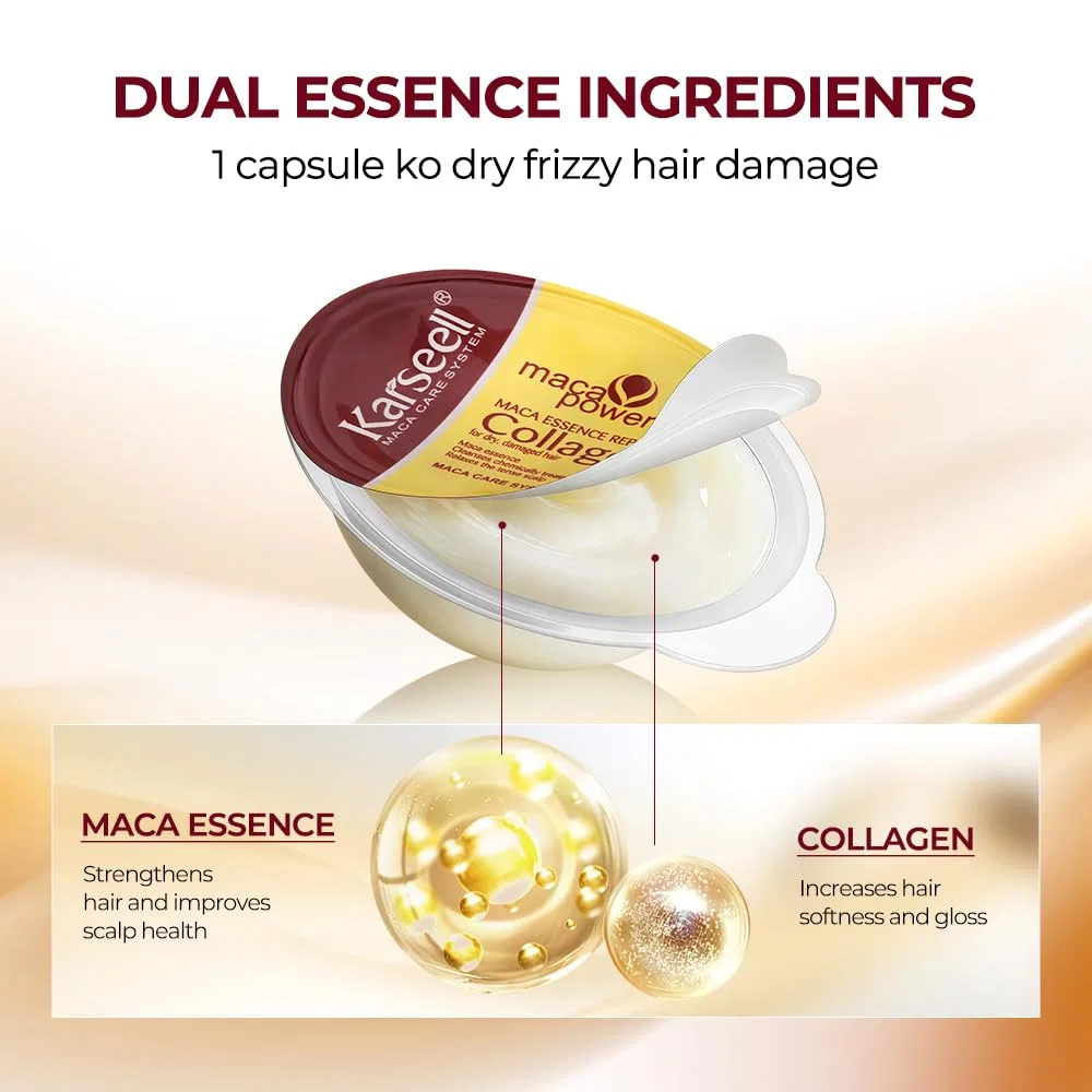 Коллагеновая маска для волос Karseell Maca Essence Deep Repair, 8x12 мл Karseell — фото 3