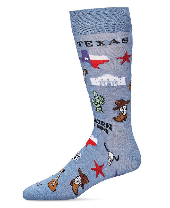 

Мужские носки Don't Mess with Texas Rayon from Bamboo Novelty Crew Socks MeMoi, синий