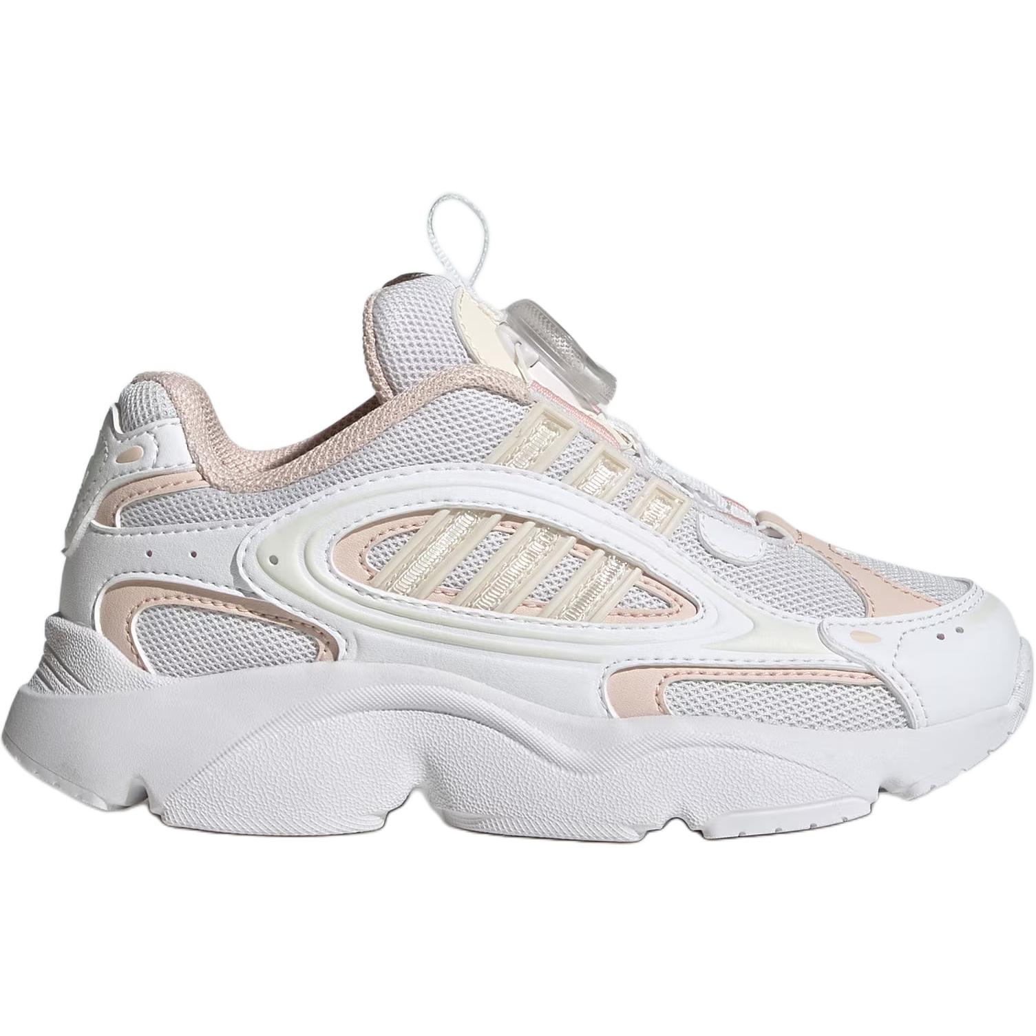 Низкие детские кроссовки Ozmillen Lifestyle для детей Adidas Originals, белый/розовый — фото 2