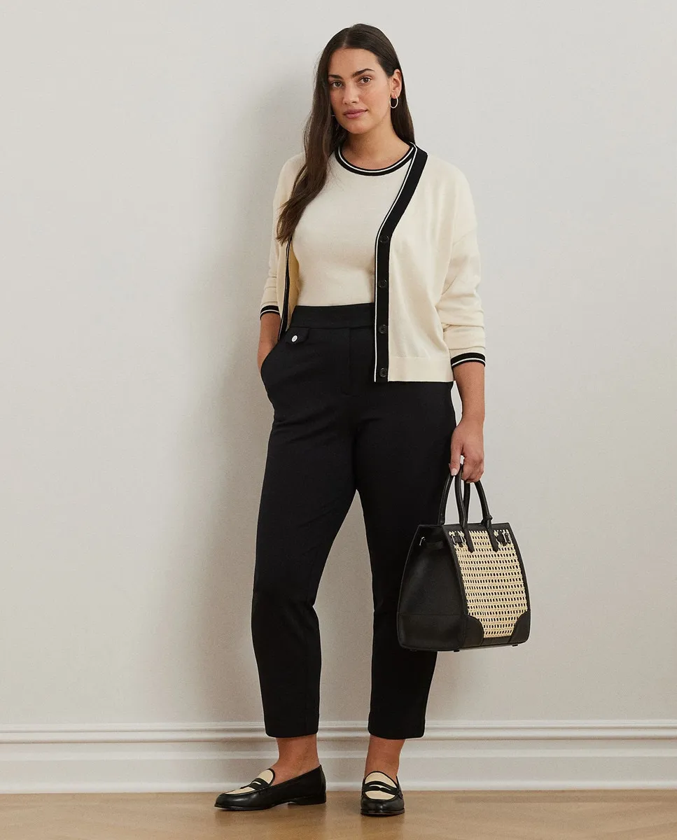 

Женский кардиган большого размера с логотипом Lauren Ralph Lauren Woman, кремовый