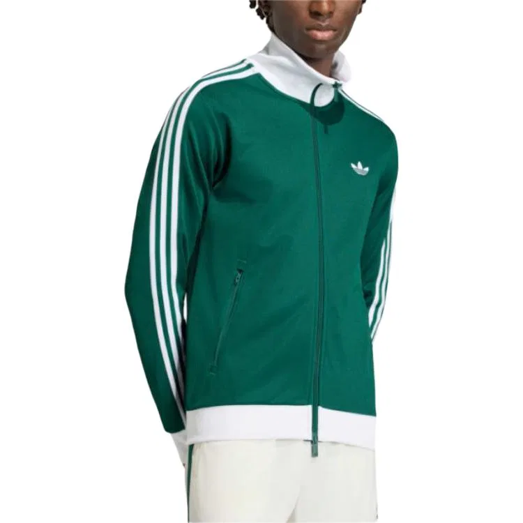 Худи с рукавами в полоску Adidas Originals зеленое — фото 3