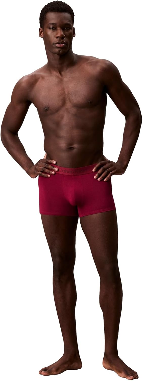 Calvin Klein мужские ультрамягкие современные модальные боксеры из трех пар, Greatest Grey, Beet Red, Icy Grey — фото 2