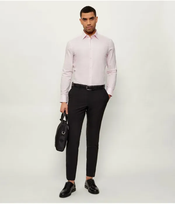 Рубашка H-HANK-kent-C1-214 slim fit Boss, пудрово-розовый — фото 2