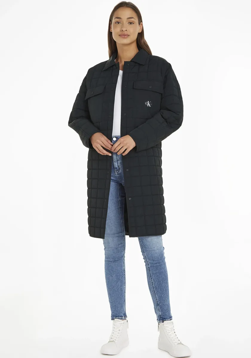 

Стеганое пальто Calvin Klein Jeans "LONG QUILTED UTILITY COAT", цвет Ck Black