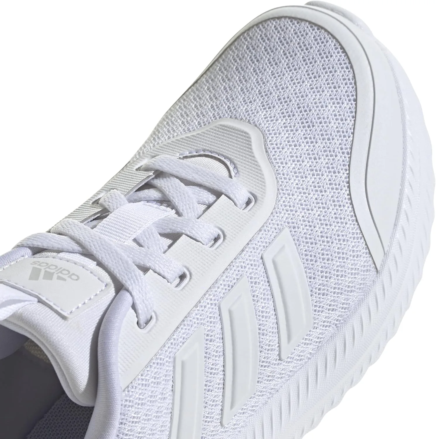 Детские кроссовки Adidas X_PLRATH для подростков, беговые и повседневные, ID0254, цвет Core Black, белый/серый — фото 4