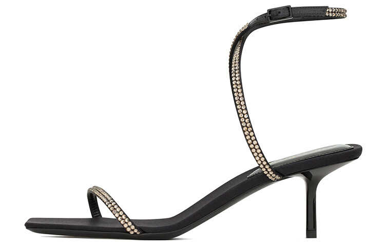 Сандалии Nuit 55 мм со стразами Saint Laurent