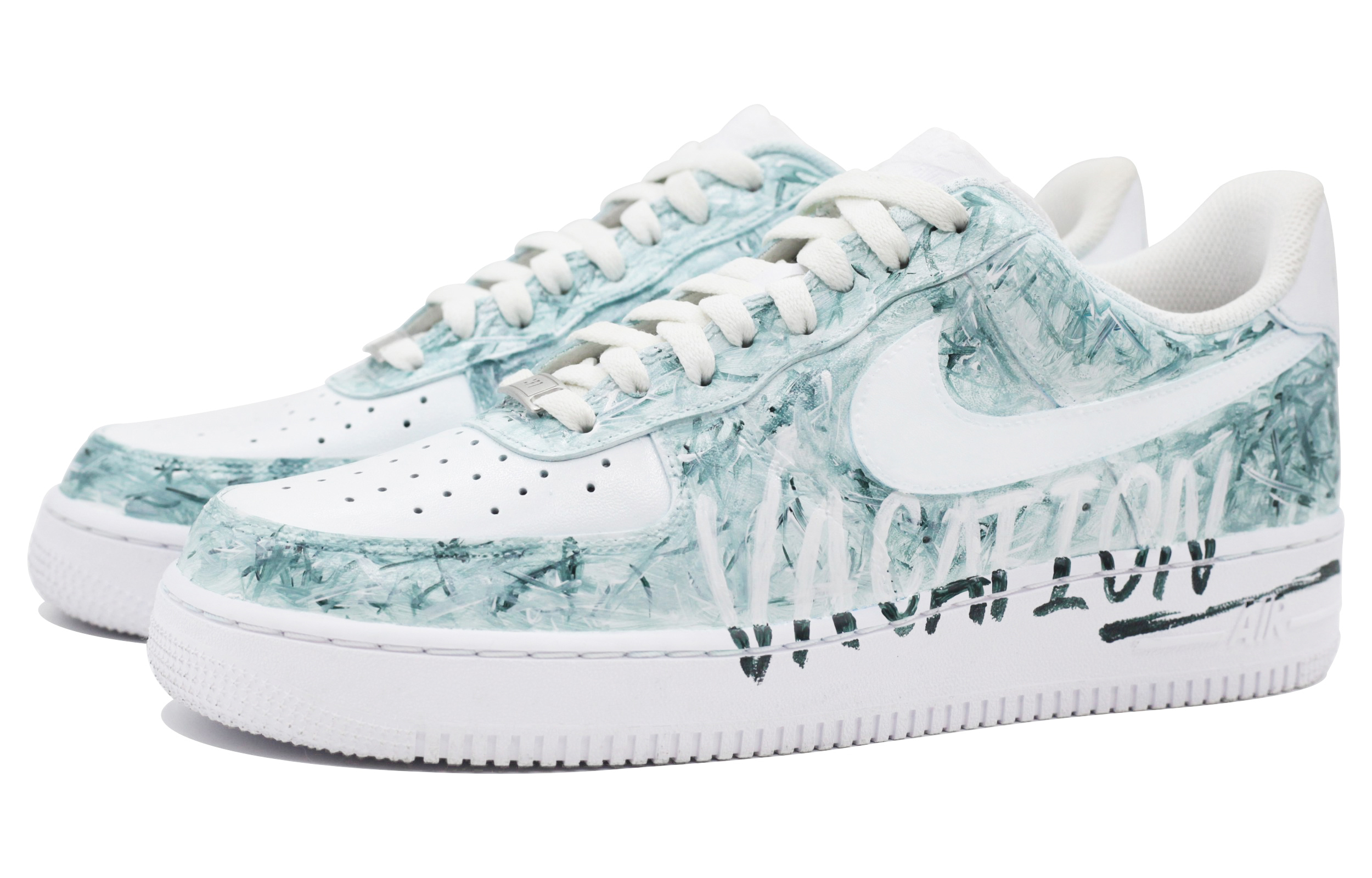 

Кроссовки Nike Air Force 1 Skateboard Shoes Men Low-Top Green White