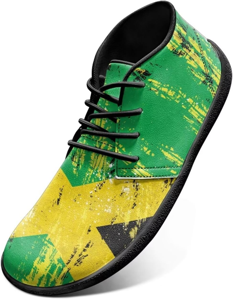 

Мужские кроссовки UNICEU с широкой носочной частью, босоножечный стиль, с американским флагом, патриотическая обувь, нулевая платформa, повседневные прогулочные кроссовки, легкие тренировочные и беговые кроссовки, Jamaica Flags