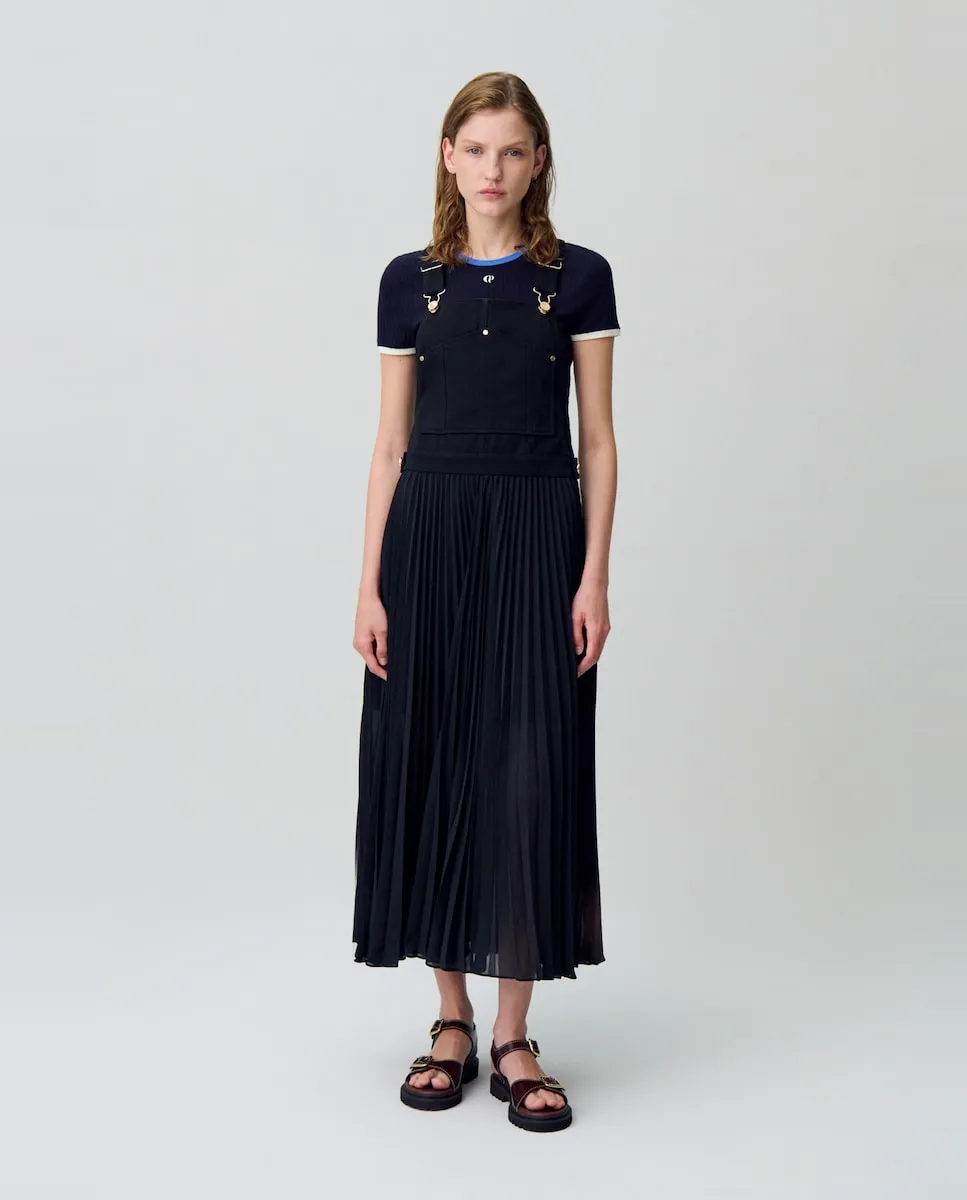 

Длинное плиссированное платье Claudie Pierlot, черный