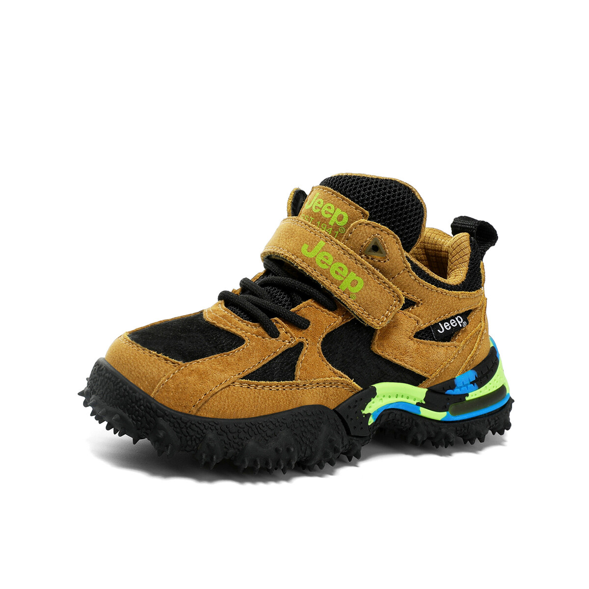 Кроссовки Jeep Kids Lifestyle Shoes Kids Mid-top Eveblue/Techgreen/Iolite, коричневый — фото 2