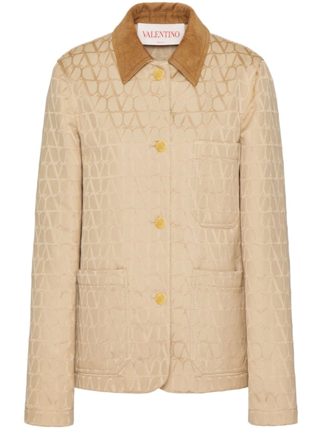 

Valentino Garavani жаккардовый пиджак с узором Toile Iconographe, нейтральный цвет