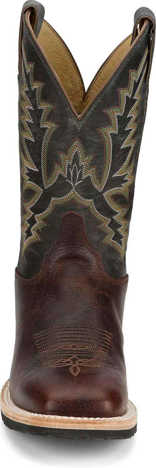 Мужские ковбойские сапоги Justin Rancho 11" Western Leather - прочные, классический дизайн, комфортная посадка, идеально подходят для ранчо и родео — фото 3