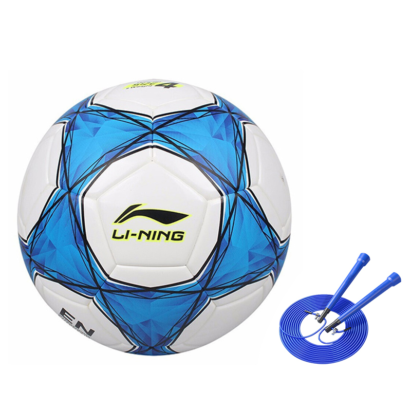 

LINING Размер 4 футбольный мяч TPU бесшовный термосклеивание Unisex синий белый