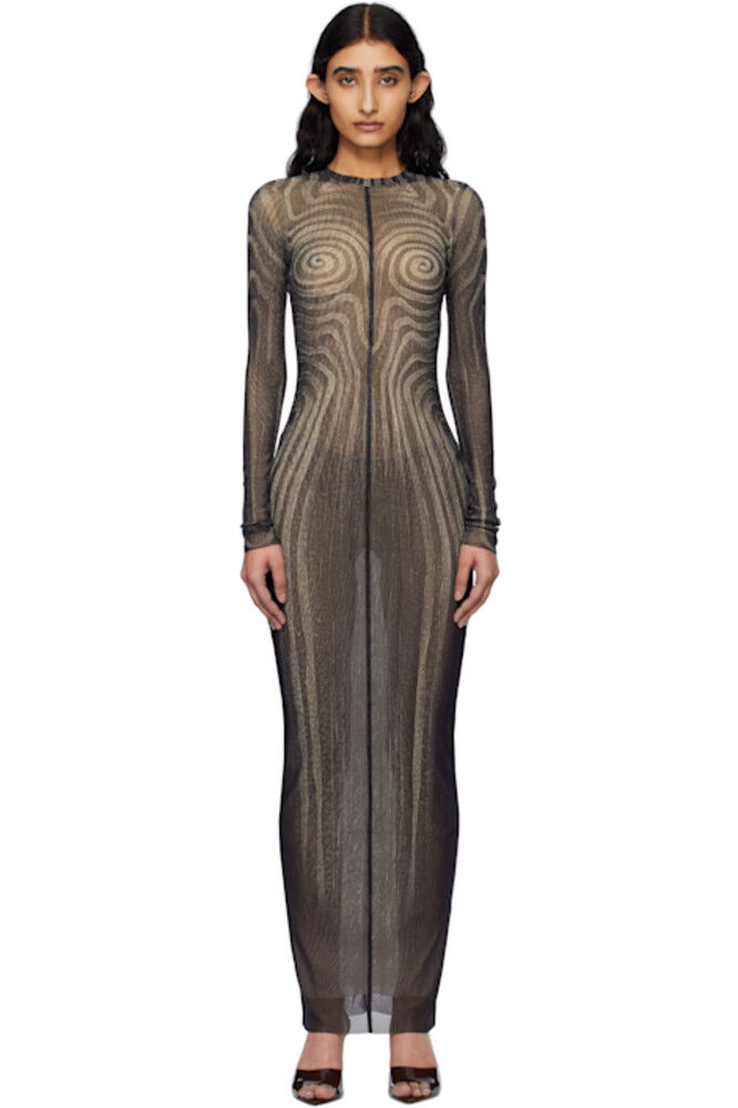 

Черное платье макси «The Long Spirale» Jean Paul Gaultier