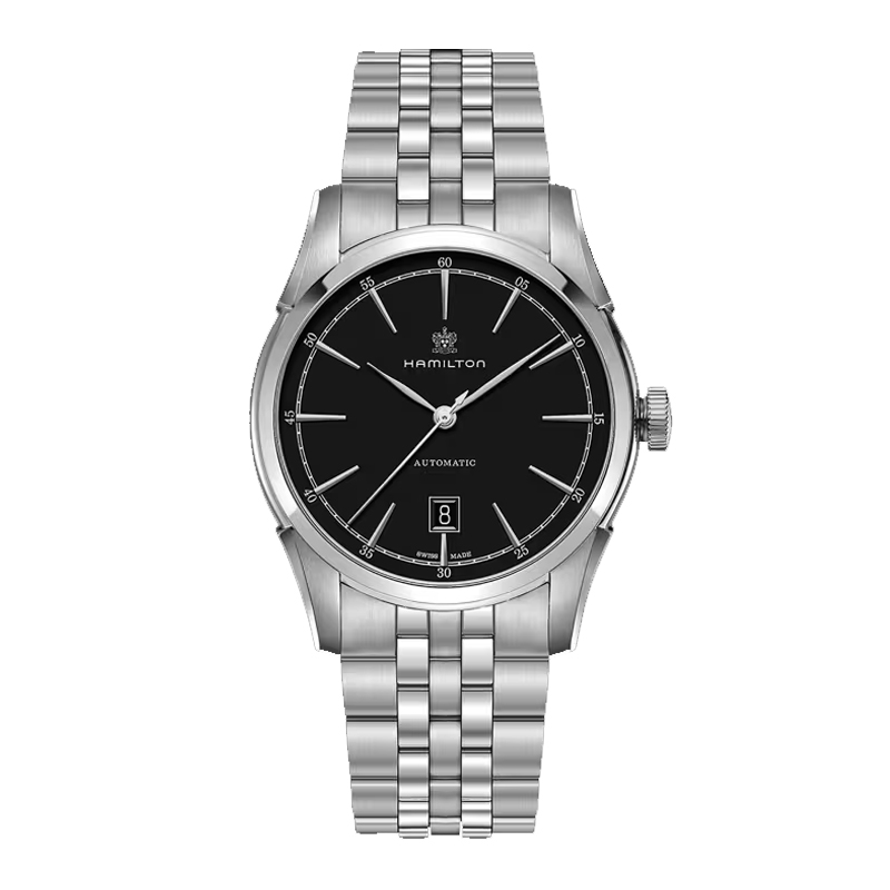 

Hamilton Часы Automatic Mechanical Movement Unisex Watch 42mm Black Dial Stainless Steel Case Stainless Steel Strap, Black Dial