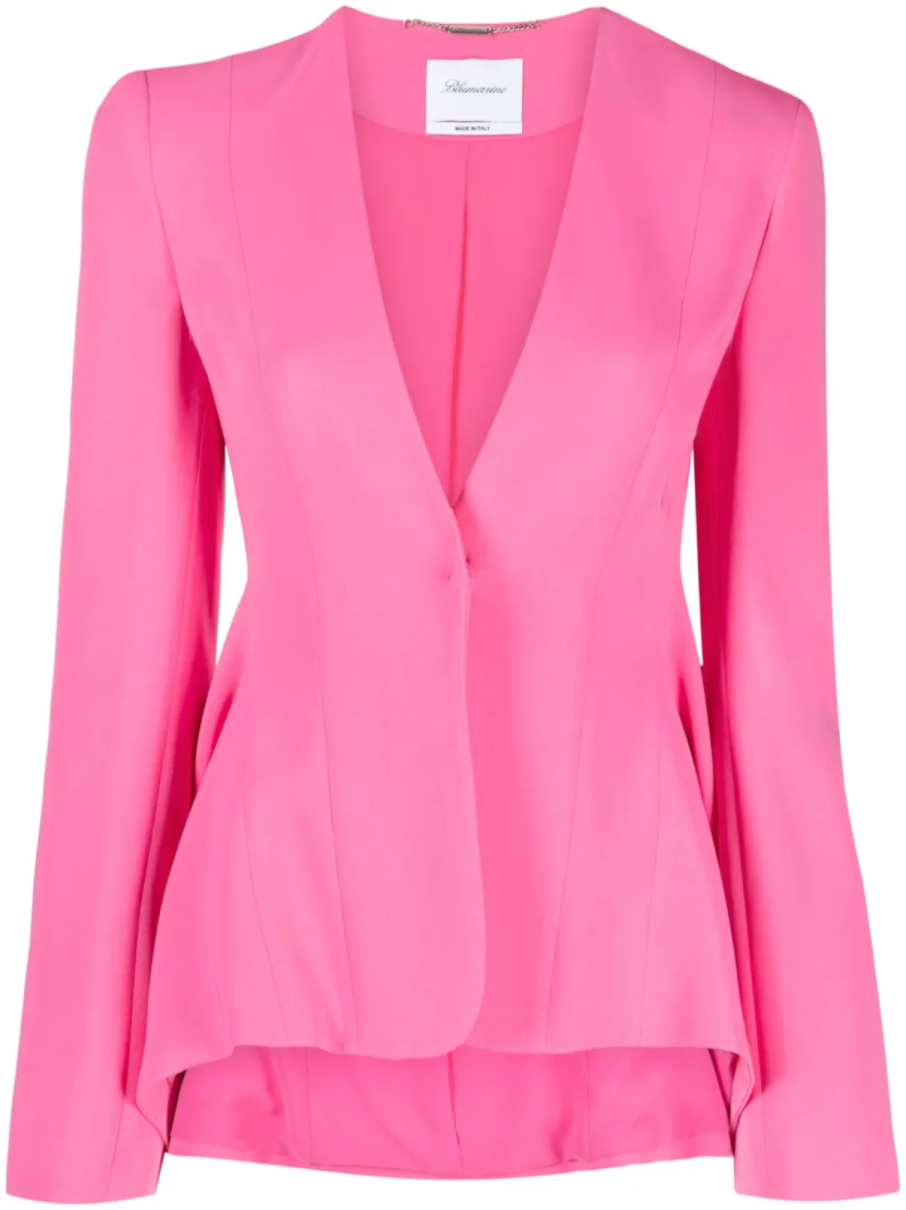 

Blumarine однобортный блейзер с драпировкой, розовый