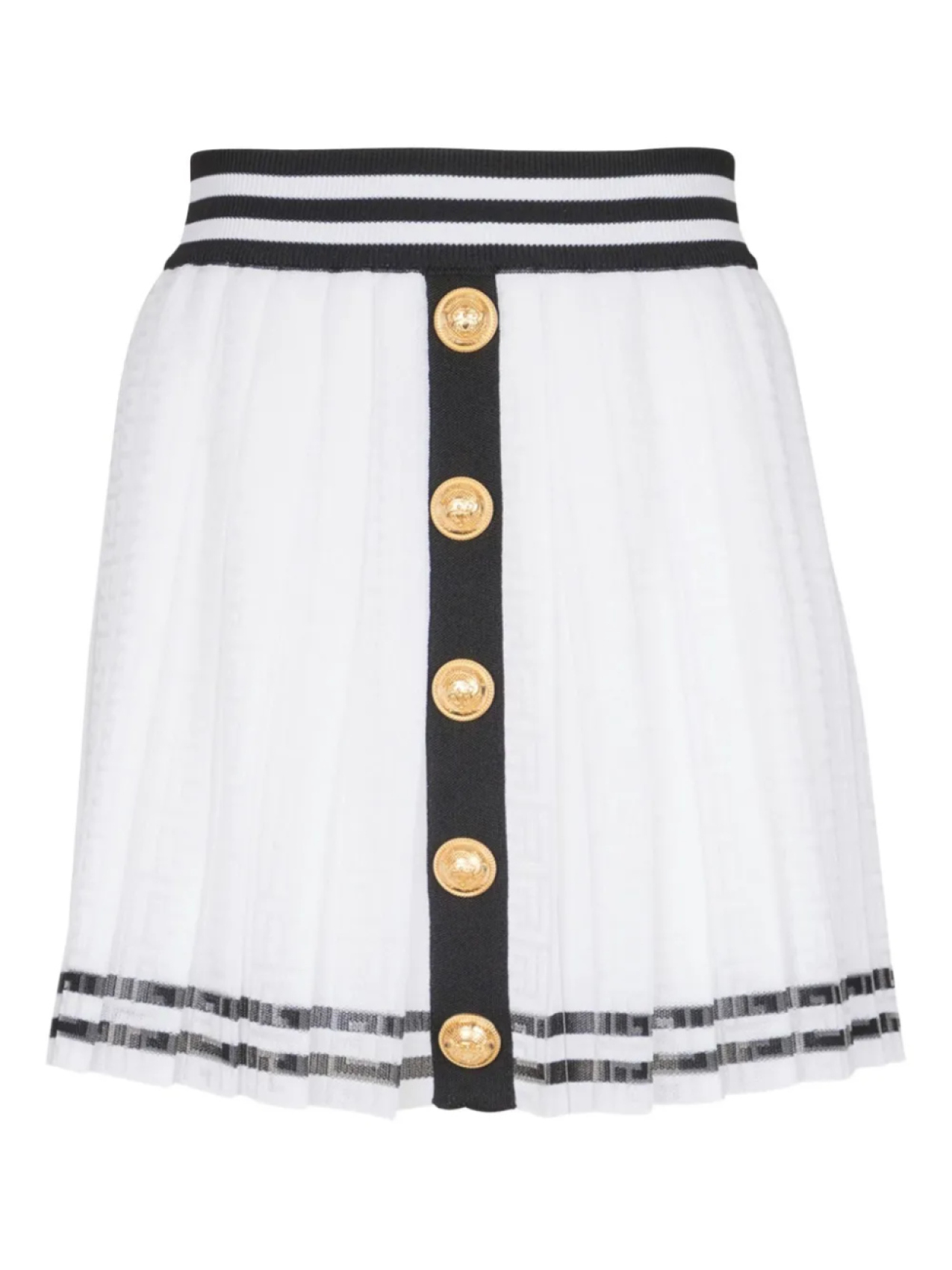 

Balmain плиссированная мини-юбка, белый