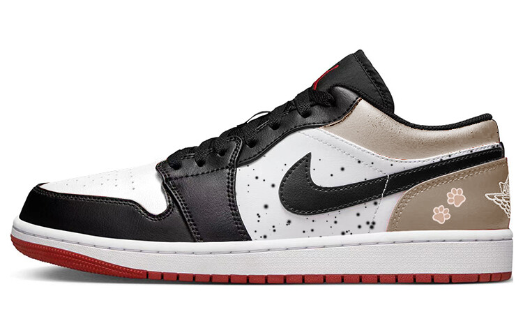 

Кроссовки Air Jordan 1 Vintage Basketball, черный/белый/красный/бежевый