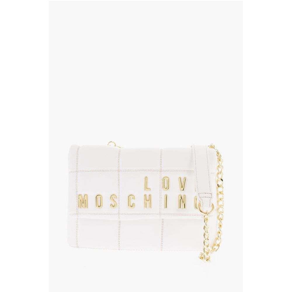 

LOVE стеганая сумка из искусственной кожи со съемной цепочкой на плечо Moschino, белый