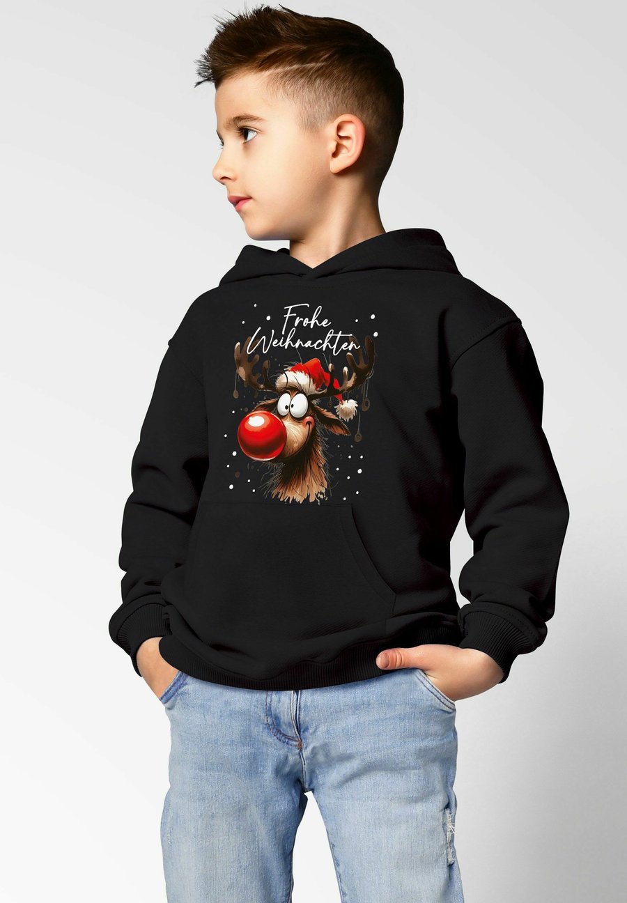 Худи MoonWorks WEIHNACHTS RENTIER RUDOLPH OUTFIT, Schwarz/Anthracite — фото 3