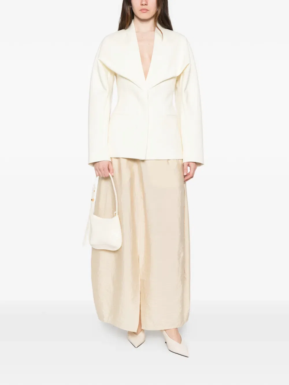 Пиджак с воротником-шалью в стиле «пайзан» Jacquemus, белый — фото 2