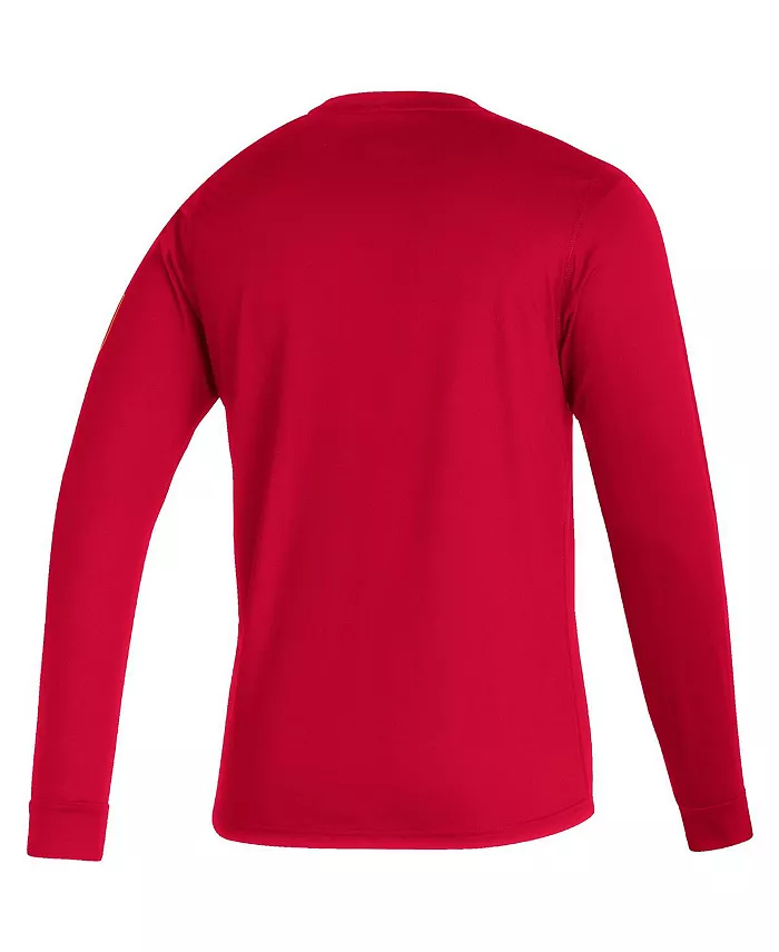 Мужская красная футболка Real Salt Lake Vintage Performance с длинным рукавом adidas — фото 3