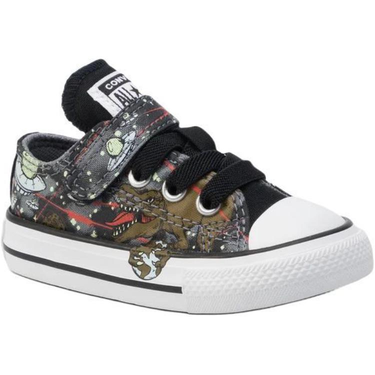 Converse Кеды All Star Low Top для малышей, серый/черный/белый — фото 4