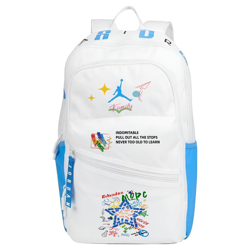 

Jordan Полиэстеровый рюкзак с термопереносом сине-белый унисекс, Multicolor Stars