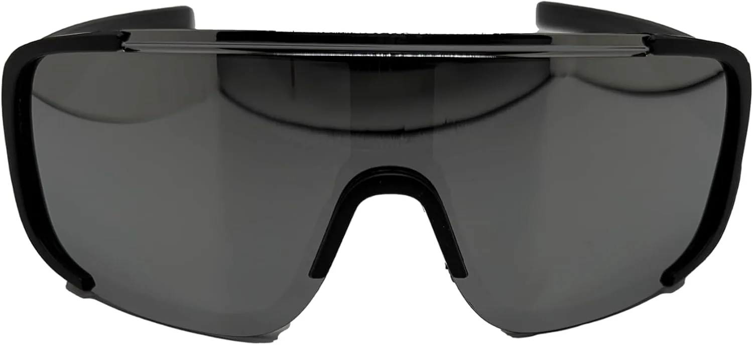 

Спортивные солнцезащитные очки большого размера, черные светоотражающие защитные очки, ветрозащитные очки для катания на лыжах и верховой езды Princess Pajaro, Black