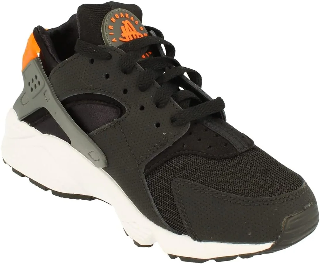 Мужские беговые кроссовки Nike Air Huarache Dx2659, черный/ярко-оранжевый/серый — фото 4