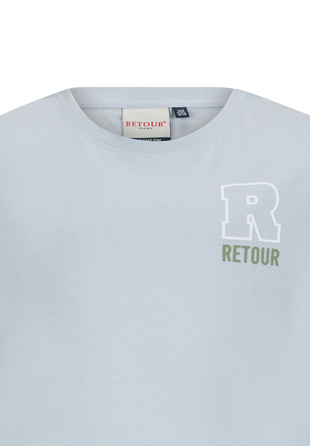Футболка с принтом Retour Jeans, светло-голубой — фото 3