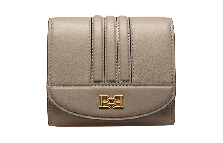 

Кожаный визитник из телячьей кожи BALLY женский серый