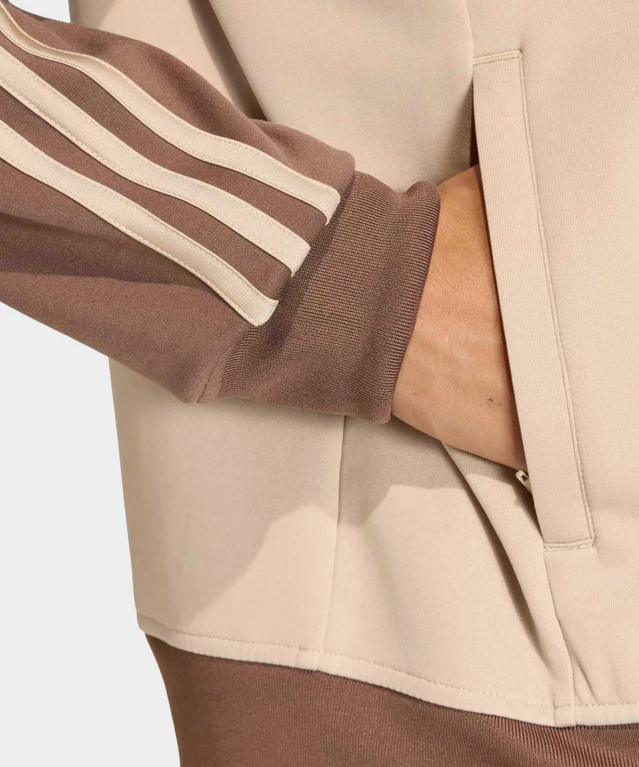 Толстовка SST Loose Tracktop adidas Originals бежевая — фото 4